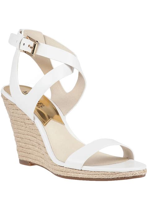 michael kors schuhe damen weiß|michael kors white leather sandals.